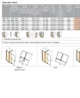 Sprchové dvere HUPPE - Sprchová zástena walk-in 140 cm Hüppe Xtensa pure XT0105.069.322 XT0105.069.322