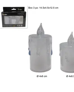 Sviečky MAKRO - Sviečka LED sada 3ks