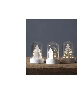 Vianočné dekorácie Eglo 410045 - SADA 3x LED vianočných dekorácií KUPOL LED/0,06W/1xCR2032 biela 064-90