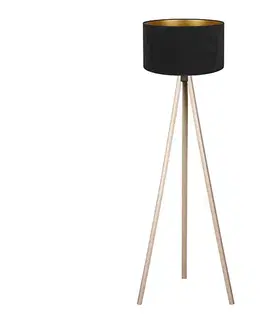 Lampy BRILAGI - Stojacia lampa VELVET 1xE27/60W/230V béžová/čierna AS0463+DU82610