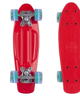Skateboard dosky Mini pennyboard WORKER Pico 17" so svietiacimi kolieskami zelená doska, zelené kolieska