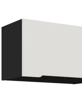 Kuchynské skrinky visiace Kuchynská skrinka Aria-Wh/Bl Anti Fingerprint 60gu-36 1f