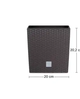 Kvetináče a truhlíky NABBI DRTS200L plastový kvetináč 20 cm hnedá