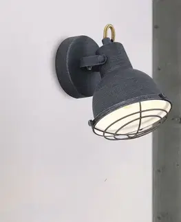 Moderné lampy do obývačky Nástenné bodové svietidlo 2021153 ANTIQUE GREY E27 LS1