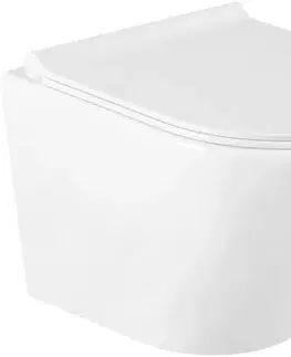 Záchody MEXEN/S - Lena Závesná WC misa vrátane sedátka s slow-slim, duroplast, biela 30220500