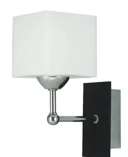 Nástenné svetlá Nástenná lampa Cubetto E27 drevo+chróm