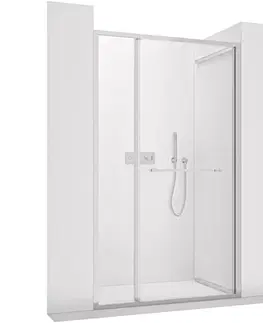 Sprchovacie kúty CERANO - Sprchové posuvné dvere Versaro L/P - 6 mm - chróm, transparentné sklo - 130x195 - zasúvacie CER-8050BD80341