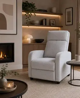 Kreslá KONDELA Kreso New relaxačné kreslo sivá