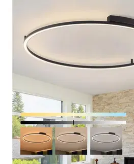 Svietidlá BRILAGI - LED stmievateľné svietidlo PORTOFINO LED/85W/230V pr. 120 cm čierna + diaľkové ovládanie BRI523