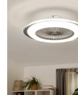 Ventilátory BRILAGI - LED Stmievateľné svietidlo s látorom RONDA LED/48W/230V strieborná+DO BG78507