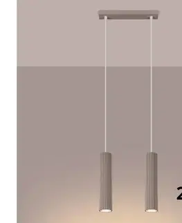 Svietidlá BRILAGI - LED luster na lanku CRESTO 2xGU10/10W/230V taupe BR.1773