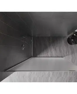Sprchové dvere MEXEN/S - Kioto-F Sprchová zástena WALK-IN s rámom 140 x 202, dekor 8 mm, chróm 800-140-104-01-30