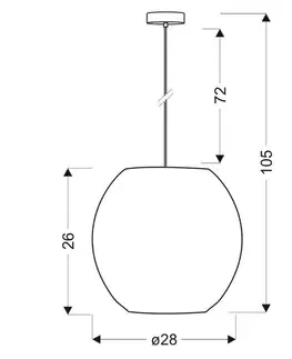 Stropná svetla RICA ZWIS 28 1X40W E27 ZELENÁ + KÁBEL 85-10523