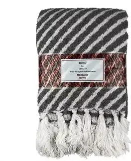 Ozdobné prikrývky Deka Boho 130x160 šedá Merkury Home