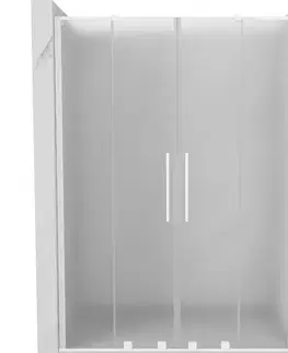 Sprchovacie kúty MEXEN/S - Velar L Duo posuvné sprchové dvere 140, dekor, biela 871-140-003-32-20