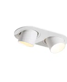Zapustené svietidlá Okrúhle zapustené bodové svetlo biele GU10 35 mm sklopné 2-svetlo - Installa