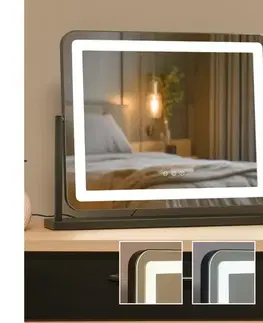 Kúpeľňové zrkadlá BRILAGI - LED stmievateľné make-up zrkadlo CALIFORNIA LED/25W/230V 55x44 cm čierne FG-M6-WD101-5544-BLK