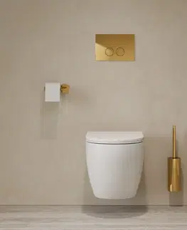 Záchody OMNIRES - Minimal tlačidlo splachovacie, zlaté lesk; MPS1GL