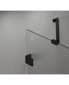 Sprchové dvere MEXEN/S - Lunar vaňová zástena FIX 90 x 150, transparent, čierna 897-090-000-70-00