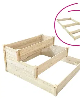 Kvetináče a truhlíky KONDELA Sanym modulárny vyvýšený záhon hnedá