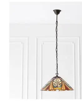 Svietidlá Endon 64162 - Závesný luster Tiffany HECTOR na reťazi 1xE27/60W/230V pr. 40 cm 64162