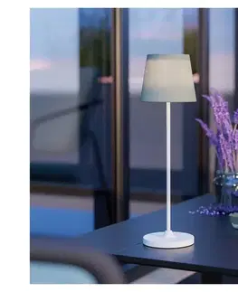 Lampy Eglo 75936 - LED stmievateľná nabíjacia stolová lampa LEONERO LED/3,8W/5V 2000 mAh biela/zelená 75936