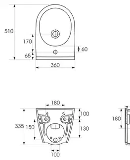 Bidety CERSANIT - ZÁVESNÝ BIDET CITY OVALK35-043