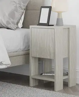 Nočné stolíky Nočný stolík Ema - Travertine
