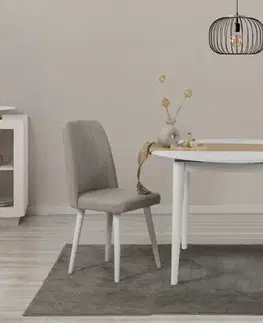 Jedálenské sety Jedálenský set s rozkladacím stolom a stoličkami (3 kusy) Vina 1005 3 v2 - White, Cream