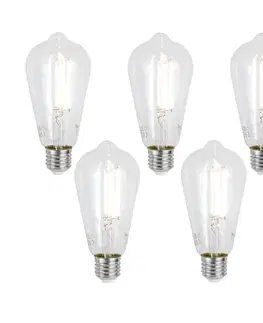 LED osvetlenie Sada 5 inteligentných stmievateľných LED žiaroviek E27 ST64 číra 7W 806 lm 2700-6500K Zigbee