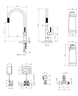 Kuchynské drezy OMNIRES OMNIRES - SWITCH drezová batéria so sadou filtra D1, biela mat SW9057-FD1WM