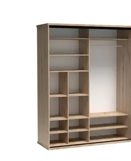 Šatníkové skrine CAROLYN 14 šatníková skriňa, dub artisan