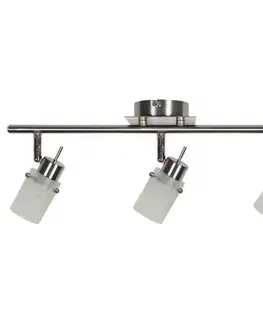 Stropná svetla výpredaj stropnej lampy Frozen Strip 3x40W G9 nikel matný