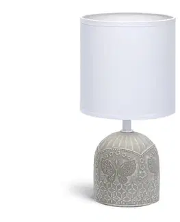 Lampy  B.V.  - Stolná lampa 1xE14/40W/230V šedá/biela 130200PUB