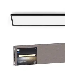 Svietidlá Philips Hue AURELLE LED stmievateľné stropné svietidlo 39W 120x30 cm čierne 8720169329034