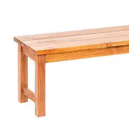 Záhradné lavice DEOKORK Teaková lavica GIOVANNI 158 × 40 × 45 cm
