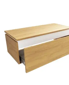 Kúpeľňový nábytok Kúpeľňová skrinka s krycou doskou SAT Feel 100x30x46 cm medový dub mat SATFEEL100DMDBEZ SATFEEL100DMDBEZ