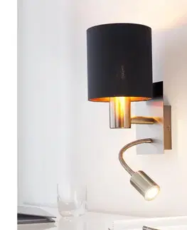 Svietidlá Eglo 96483 - LED Flexibilné svietidlo PASTERI 1xE27/40W+LED/3,8W čierna 96483