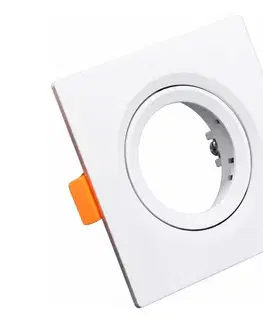 Svietidlá  Rámček pre podhľadové svietidlo GU10 9x9 cm biela SR007