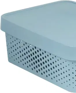 Boxy na skladovanie CURVER - Box s vekom 11L svetlošedý, umelá hmota