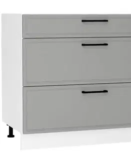 Kuchynské skrinky stojace Kuchynská skrinka Emily D90PC S/3 Dast Grey