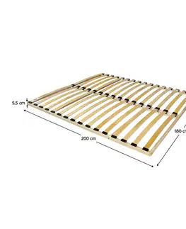 Rošty do postelí KONDELA Monna New lamelový rošt 180x200 cm brezové drevo / plast