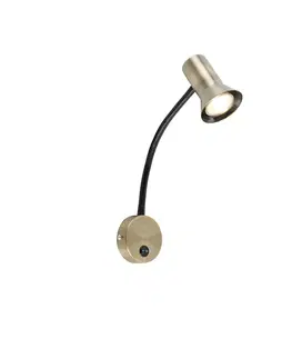 Nástenné osvetlenie Nástenná lampa bronzová s flexibilným ramenom - Karin Flex