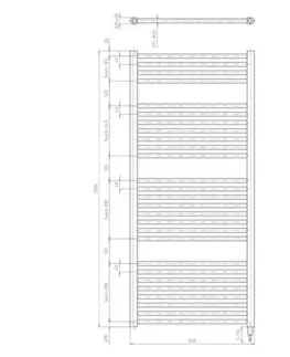 Radiátory do kúpeľne AQUALINE - DIRECT-E elektrické vykurovacie teleso, rovné, 600x1320 600 W, čierna ILE36TB