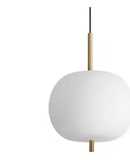Svietidlá Ideal Lux - LED Luster na lanku UMILE LED/20W/230V pr. 30 cm CRI 90 mosadz/biela 314969