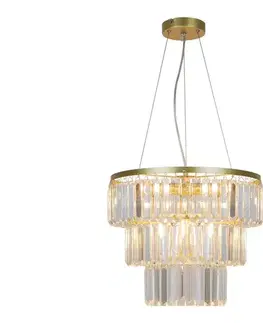 Svietidlá Zuma Line P17127-4-1GD - Luster na lanku TIFANNY 4xE14/40W/230V zlatá P17127-4-1GD