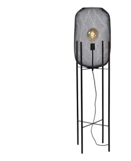 Lampy Lucide 45785/01/30 - Stojacia lampa MESH 1xE27/40W/230V čierna 45785/01/30