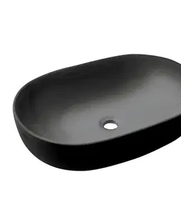 Umývadlá INVENA - Umývadlo na dosku TEJA 60 cm, čierna mat CE-09-005-C
