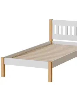Postele pre dievčatá Posteľ Gaja 90  Biela/Prírodný Dub