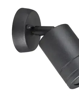 Záhradné lampy  Vonkajšie nástenné svietidlo OLIMP 2 1xGU10/8W/230V IP44 čierna 208781